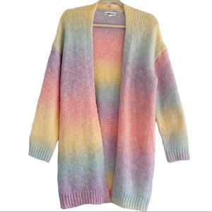 Pastel Rainbow Cardigan Sweater 🌈